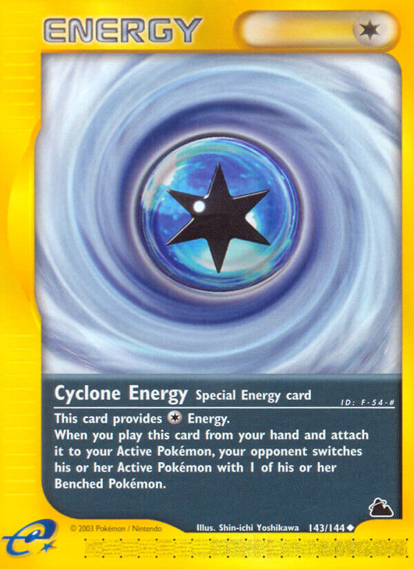 Cyclone Energy⁣ - Skyridge⁣ (Uncommon)⁣ [143] English / Light Played / Reverse-Holo Normal