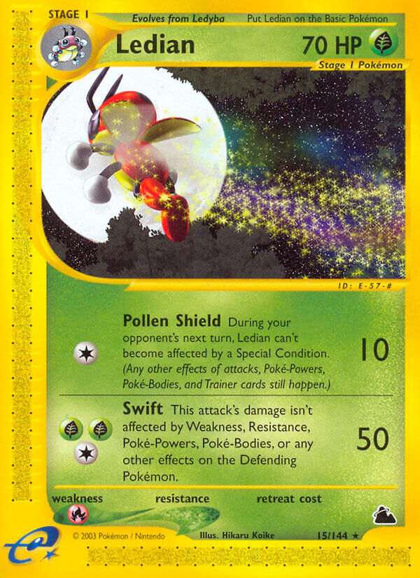 Ledian⁣ - Skyridge⁣ (Rare)⁣ [15] English / Poor / Normal