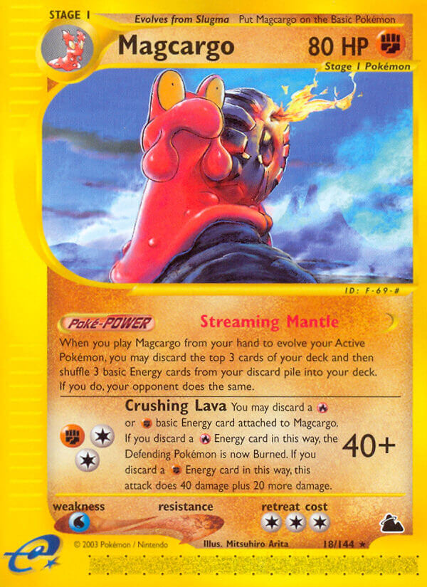 Magcargo⁣ - Skyridge⁣ (Rare)⁣ [18] English / Light Played / Reverse-Holo Normal