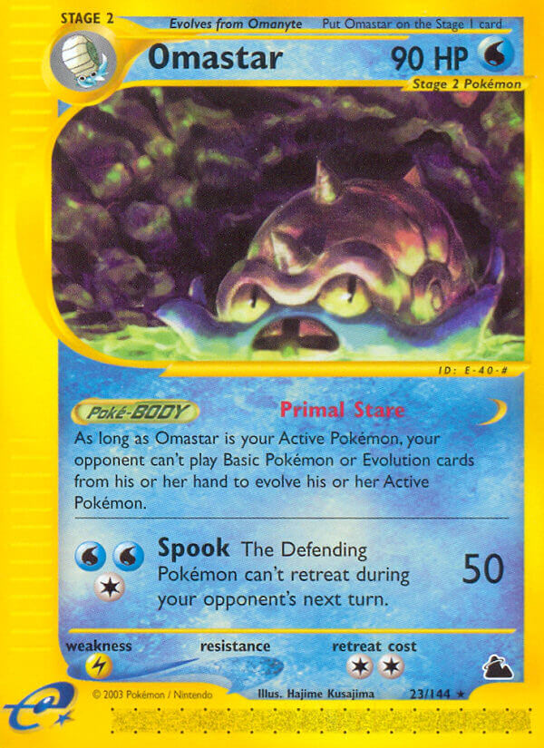 Omastar⁣ - Skyridge⁣ (Rare)⁣ [23] English / Light Played / Reverse-Holo Normal