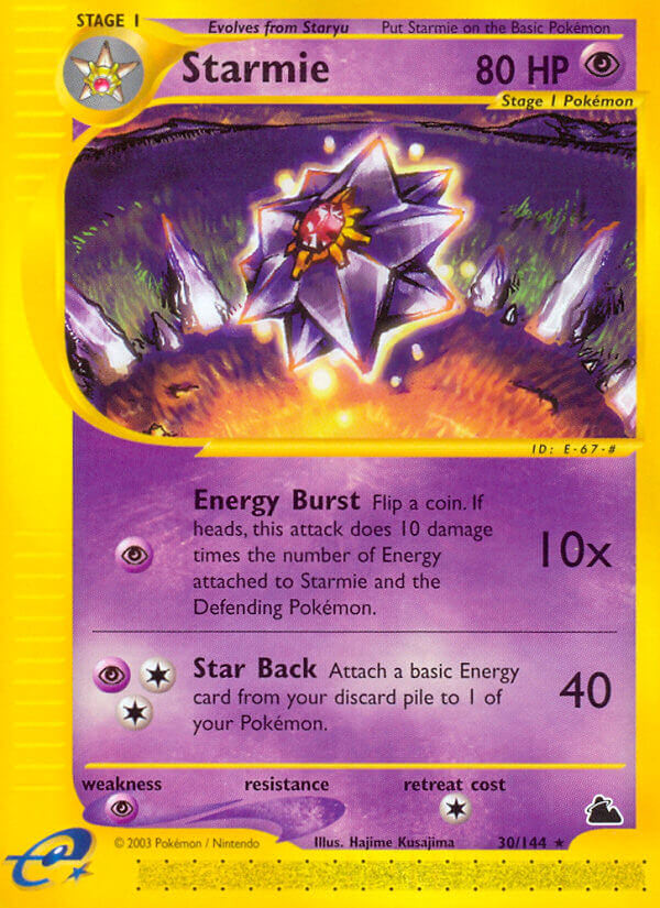 Starmie⁣ - Skyridge⁣ (Rare)⁣ [30] English / Good / Normal