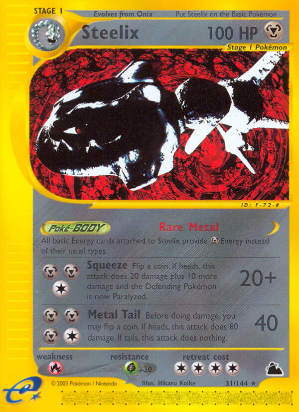 Steelix⁣ - Skyridge⁣ (Rare)⁣ [31] English / Played / Reverse-Holo Normal