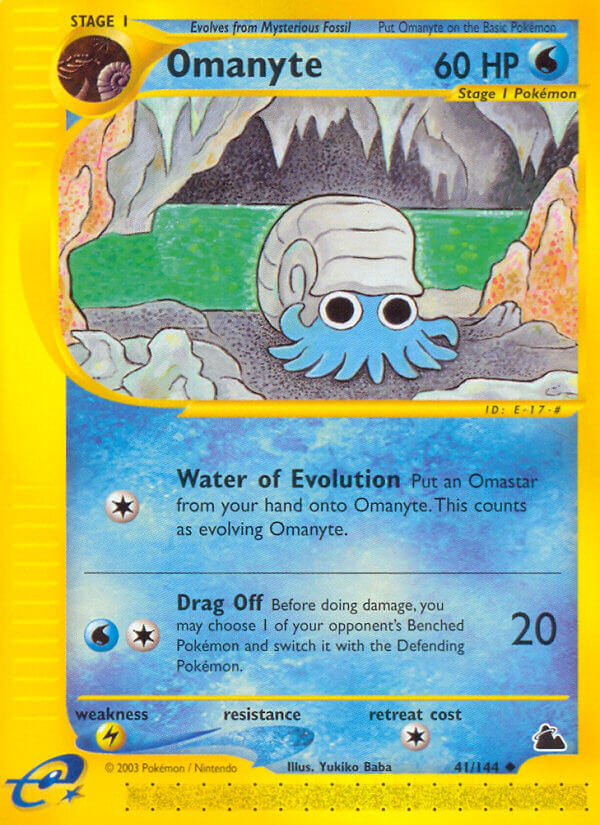 Omanyte⁣ - Skyridge⁣ (Uncommon)⁣ [41] English / Excellent / Normal