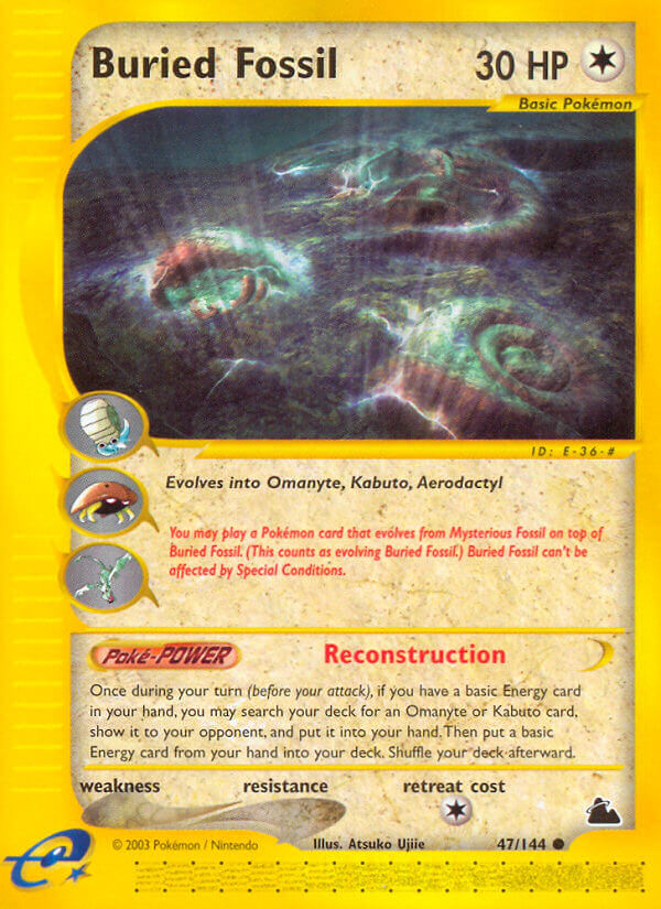 Buried Fossil⁣ - Skyridge⁣ (Common)⁣ [47] English / Light Played / Normal