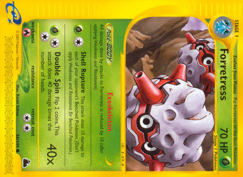 Forretress⁣ - Skyridge⁣ (Common)⁣ [56] English / Poor / Reverse-Holo Normal