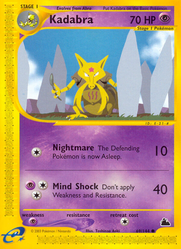 Kadabra⁣ - Skyridge⁣ (Common)⁣ [69] English / Played / Normal