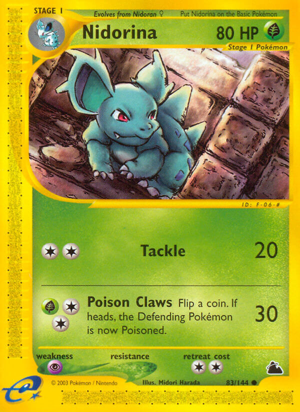 Nidorina⁣ - Skyridge⁣ (Common)⁣ [83] English / Good / Reverse-Holo Normal