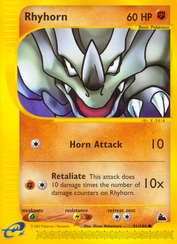 Rhyhorn⁣ - Skyridge⁣ (Common)⁣ [91] English / Light Played / Normal