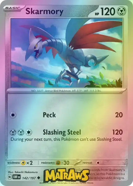 Skarmory - Reverse 142/197 Enkeltkort