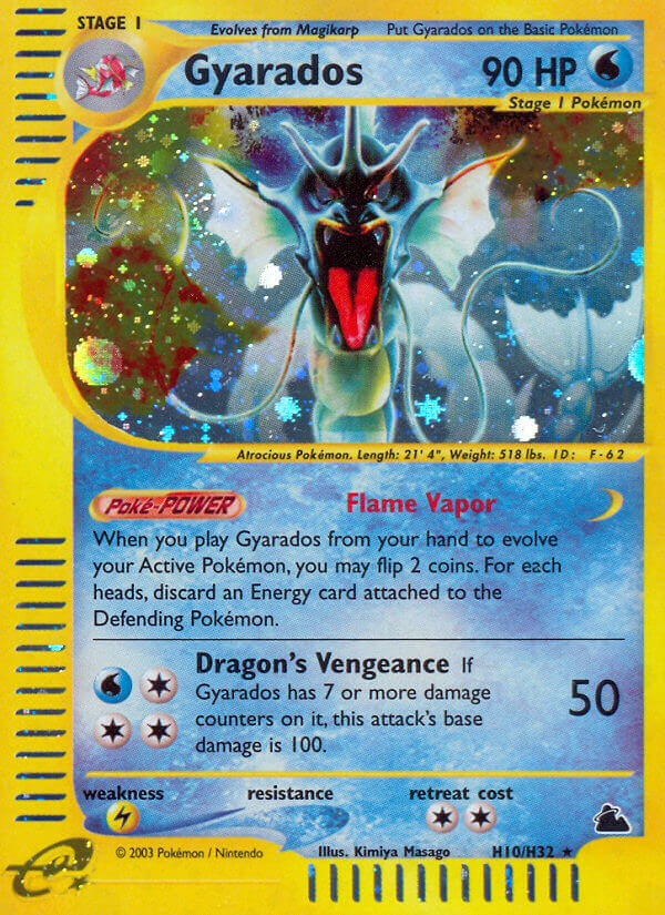 Gyarados⁣ - Skyridge⁣ (Holo Rare)⁣ [H10] English / Light Played / Normal