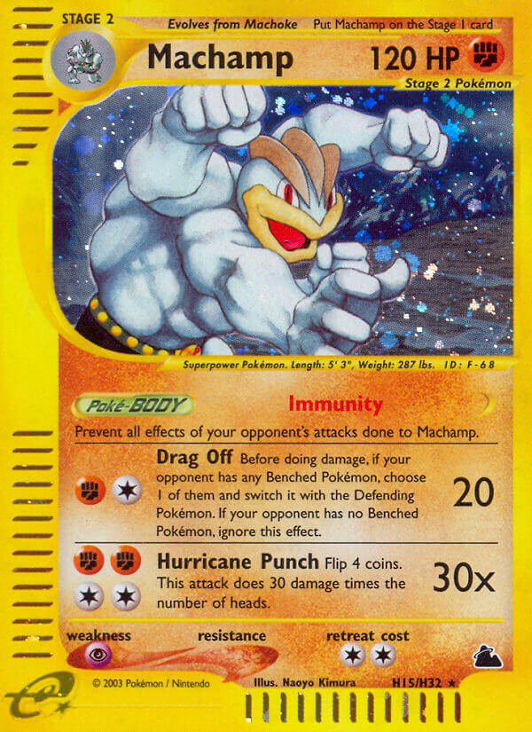 Machamp⁣ - Skyridge⁣ (Holo Rare)⁣ [H15] English / Light Played / Normal