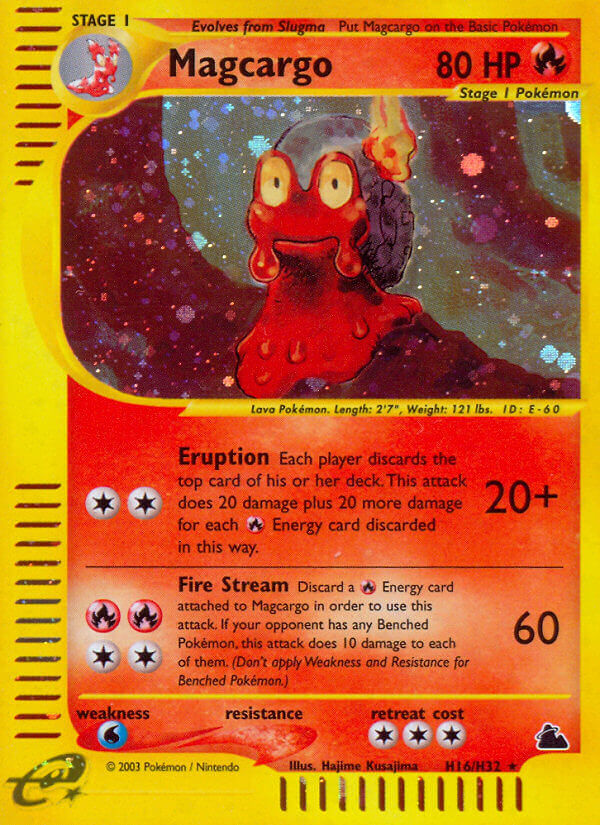 Magcargo⁣ - Skyridge⁣ (Holo Rare)⁣ [H16] English / Excellent / Normal