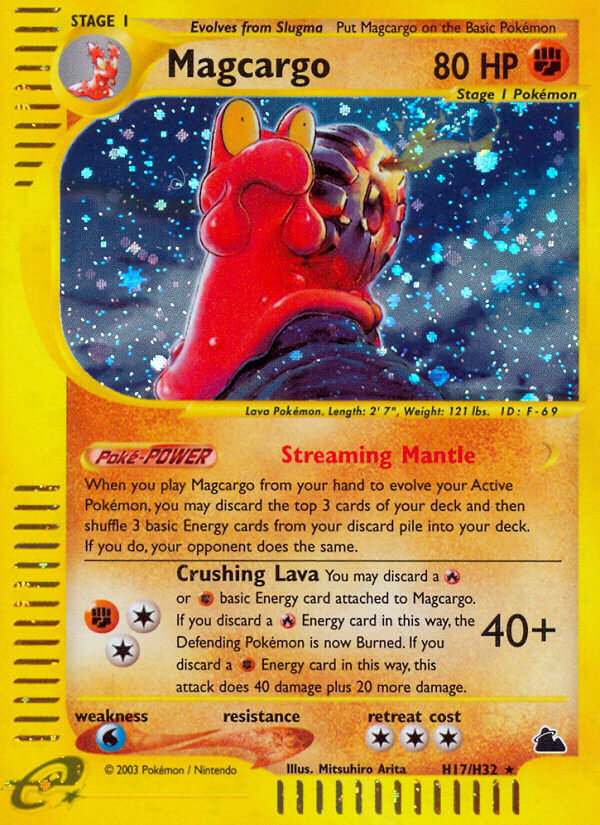 Magcargo⁣ - Skyridge⁣ (Holo Rare)⁣ [H17] English / Poor / Normal