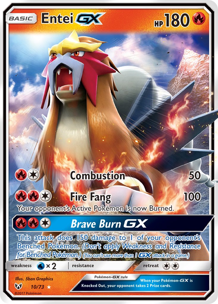 Entei GX - Shining Legends (Ultra Rare) [SLG-10] English / Near Mint / Normal
