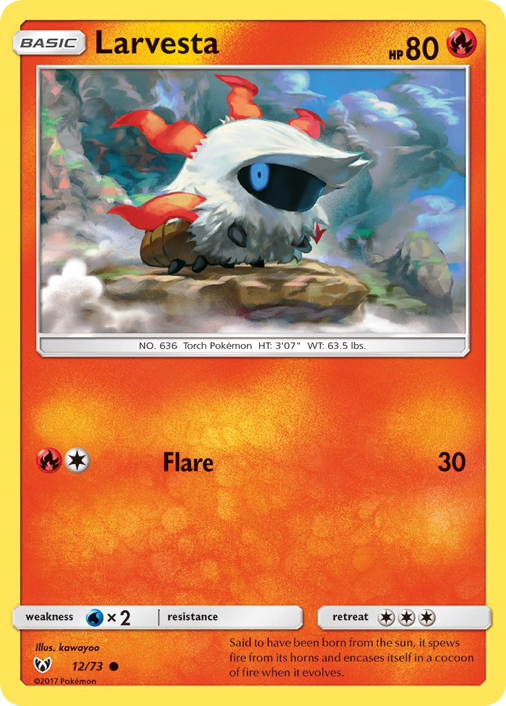 Larvesta - Shining Legends (Common) [SLG-12] English / Near Mint / Normal