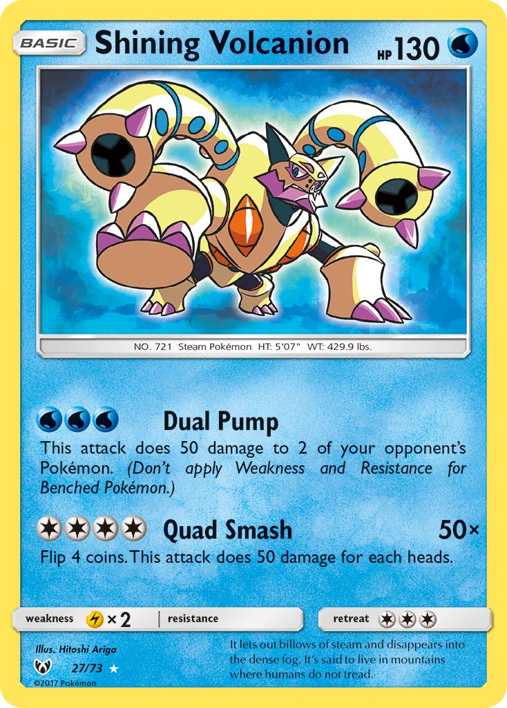 Shining Volcanion - Shining Legends (Ultra Rare) [SLG-27] English / Near Mint / Normal