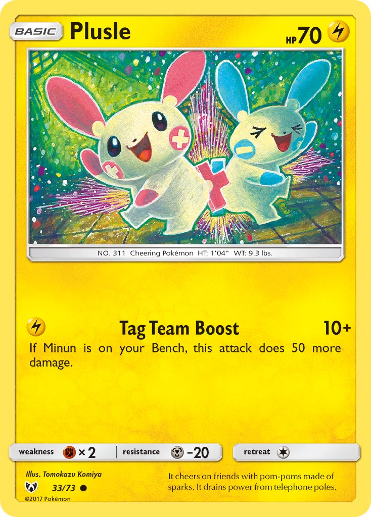 Plusle - Shining Legends (Common) [SLG-33] English / Near Mint / Normal