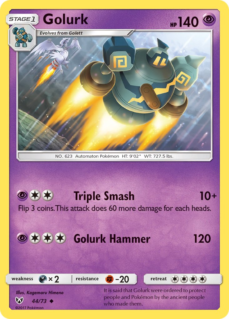 Golurk - Shining Legends (Uncommon) [SLG-44] English / Near Mint / Normal