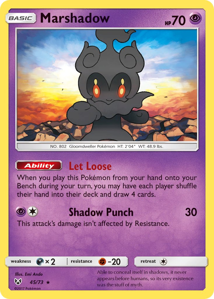 Marshadow - Shining Legends (Holo Rare) [SLG-45] English / Near Mint / Normal