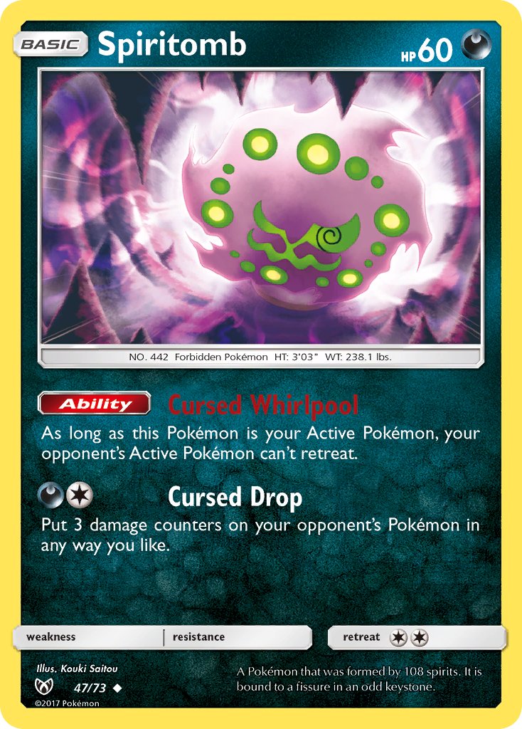 Spiritomb - Shining Legends (Uncommon) [SLG-47] English / Near Mint / Normal