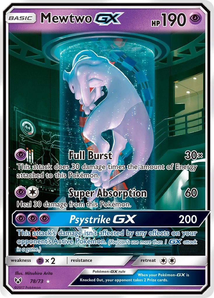 Mewtwo GX⁣ - Shining Legends⁣ (Secret Rare)⁣ [78] English / Near Mint / Normal