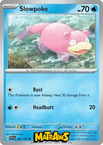 Slowpoke - 042/198 Enkeltkort Scarlet & Violet Base Set 