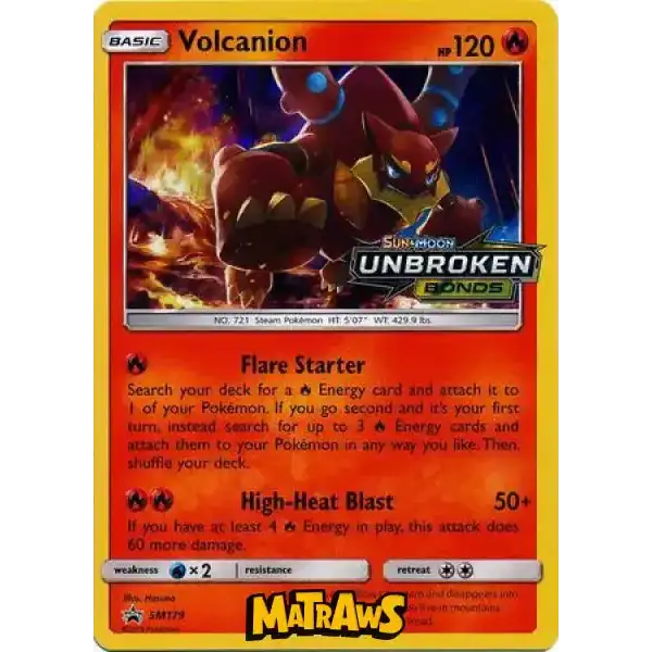 (SM179) Volcanion - Prerelease Art (Holo) Enkeltkort Sun & Moon Promos 