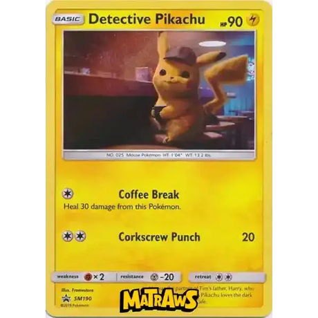 (SM190) Detective Pikachu - Holo Enkeltkort Sun & Moon Promos 