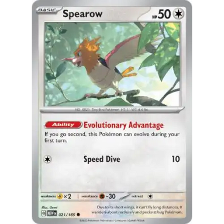 Spearow - 021/165 - Enkeltkort
