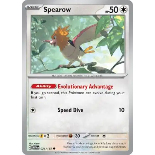 Spearow - 021/165 - Enkeltkort