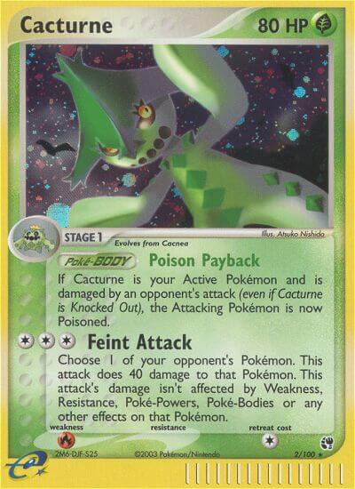Cacturne⁣ - EX Sandstorm⁣ (Holo Rare)⁣ [2] English / Good / Reverse-Holo Normal