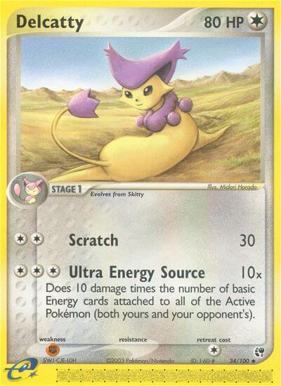 Delcatty⁣ - EX Sandstorm⁣ (Uncommon)⁣ [34] English / Light Played / Reverse-Holo Normal
