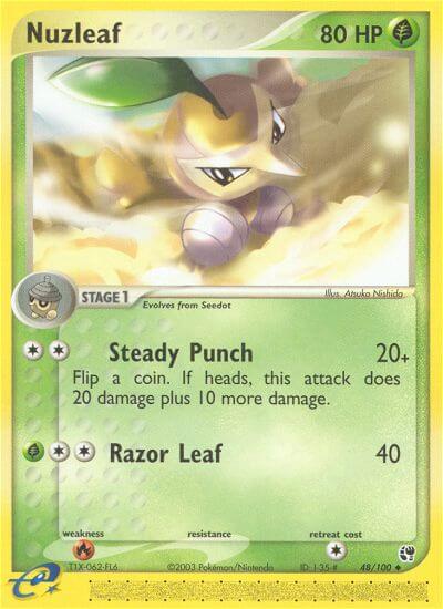 Nuzleaf (Steady Punch)⁣ - EX Sandstorm⁣ (Uncommon)⁣ [48] English / Near Mint / Reverse-Holo Normal