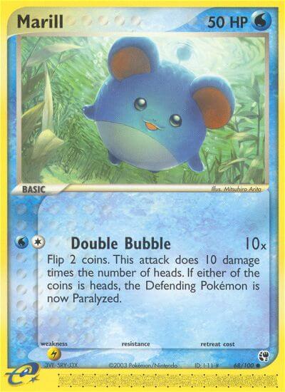 Marill⁣ - EX Sandstorm⁣ (Common)⁣ [68] English / Light Played / Reverse-Holo Normal