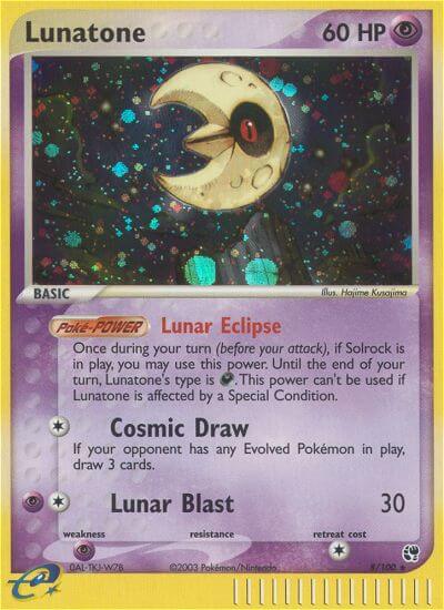 Lunatone⁣ - EX Sandstorm⁣ (Holo Rare)⁣ [8] English / Excellent / Reverse-Holo Normal