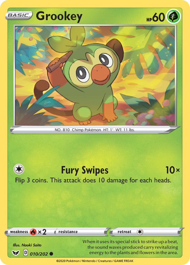 Grookey - Sword & Shield (Common) [10] Kortspil