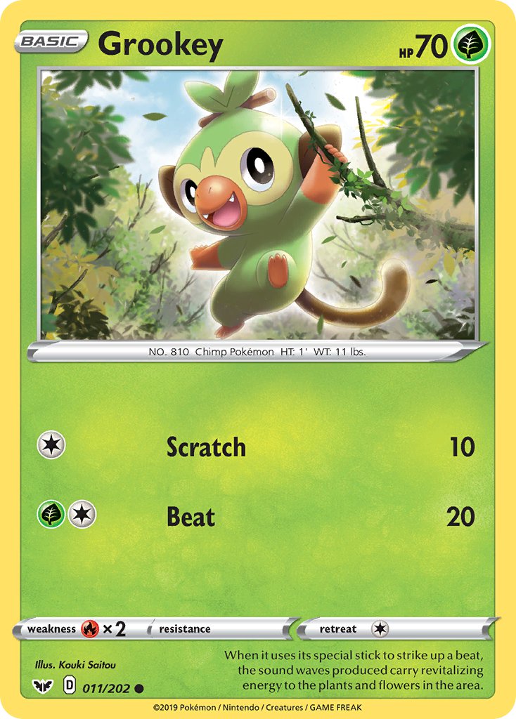 Grookey - Sword & Shield (Common) [11] Kortspil