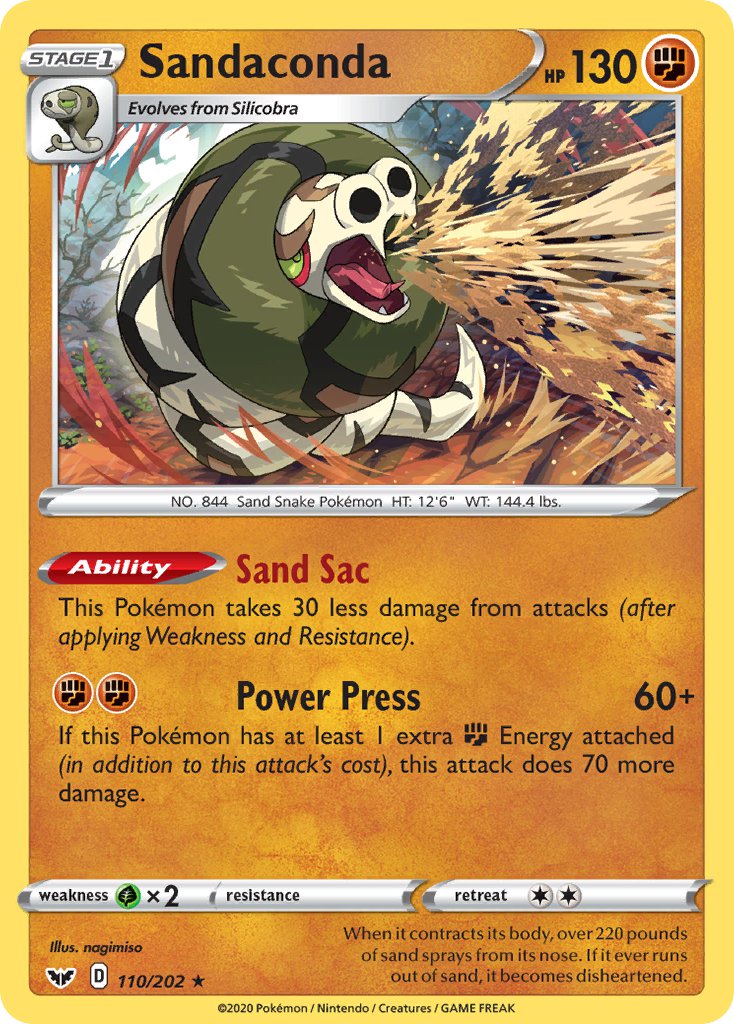 Sandaconda⁣ - Sword & Shield⁣ (Holo Rare)⁣ [110]