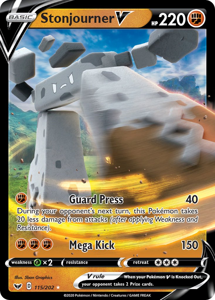 Stonjourner V⁣ - Sword & Shield⁣ (Ultra Rare)⁣ [115] English / Near Mint / Normal