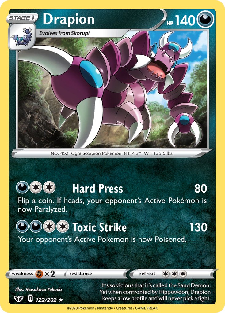 Drapion⁣ - Sword & Shield⁣ (Rare)⁣ [122]