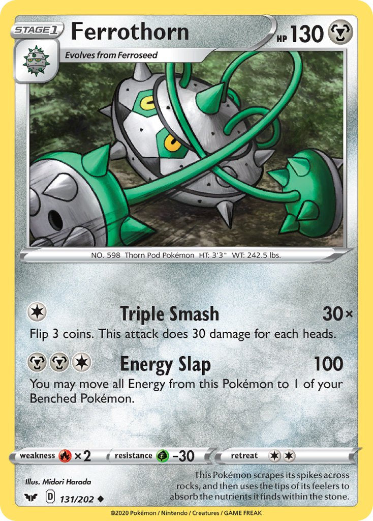 Ferrothorn⁣ - Sword & Shield⁣ (Uncommon)⁣ [131] English / Near Mint / Reverse-Holo Normal