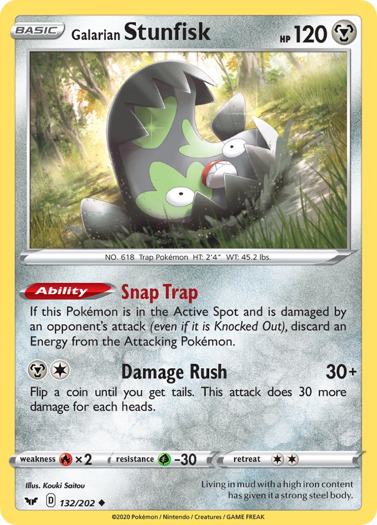 Galarian Stunfisk⁣ - Sword & Shield⁣ (Uncommon)⁣ [132] English / Near Mint / Normal