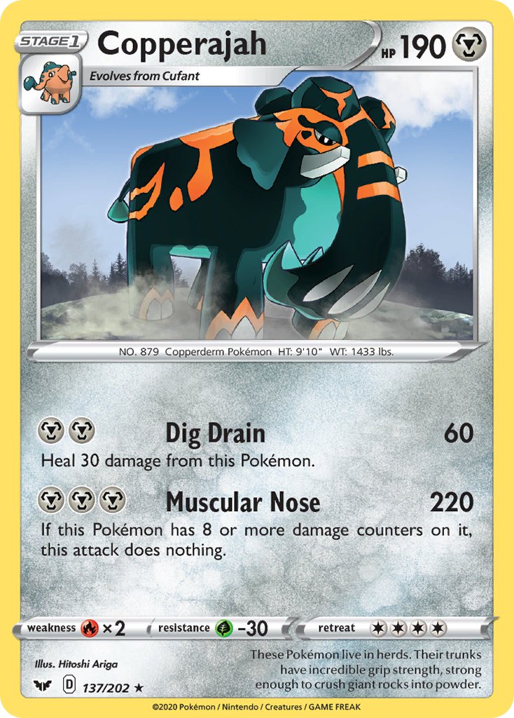 Copperajah⁣ - Sword & Shield⁣ (Holo Rare)⁣ [137] English / Near Mint / Normal