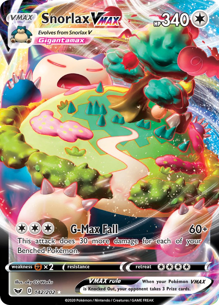 Snorlax VMAX⁣ - Sword & Shield⁣ (Ultra Rare)⁣ [142] English / Near Mint / Normal