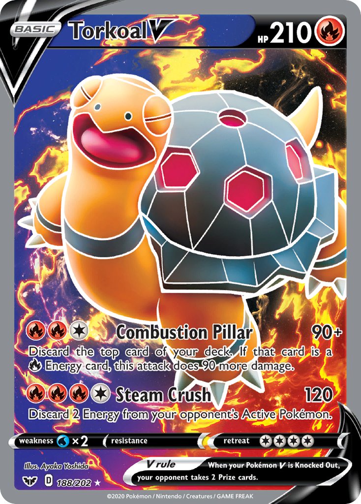 Torkoal V⁣ - Sword & Shield⁣ (Ultra Rare)⁣ [188] English / Excellent / Normal