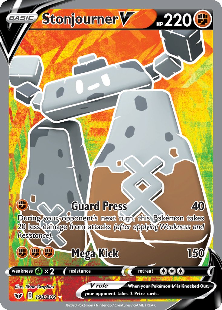 Stonjourner V⁣ - Sword & Shield⁣ (Ultra Rare)⁣ [193] English / Near Mint / Normal
