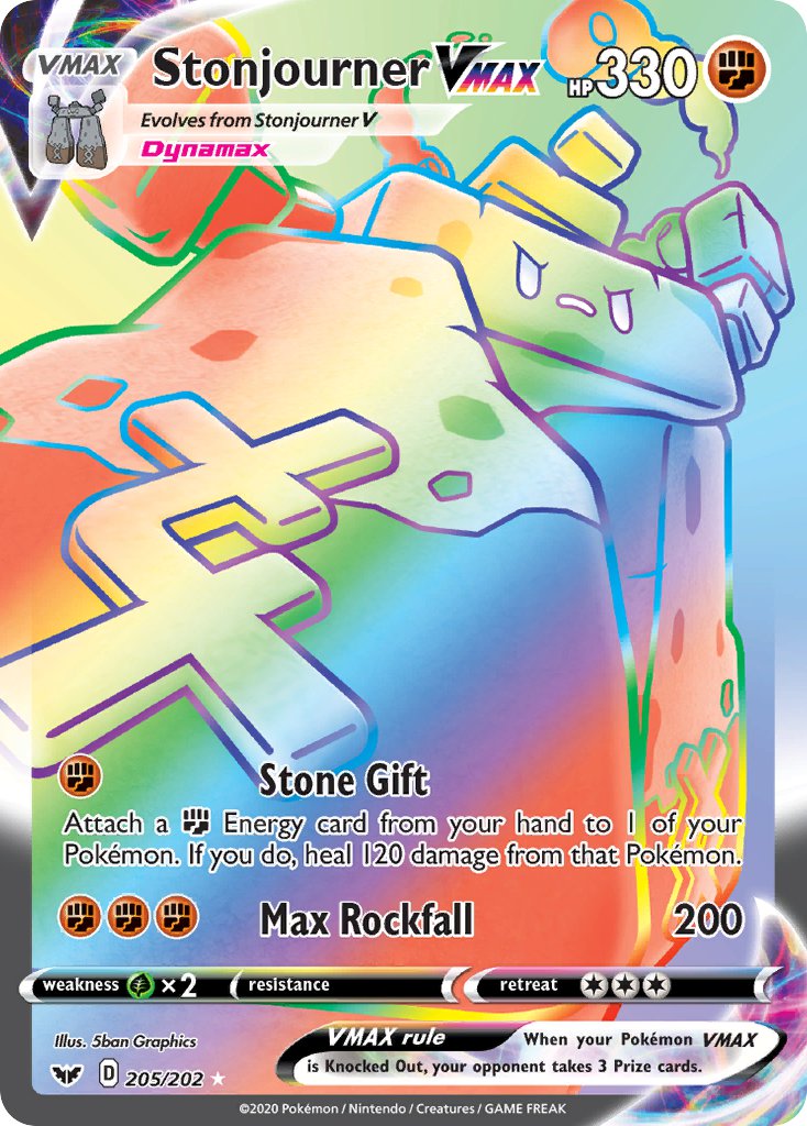 Stonjourner VMAX⁣ - Sword & Shield⁣ (Secret Rare)⁣ [205] English / Near Mint / Normal
