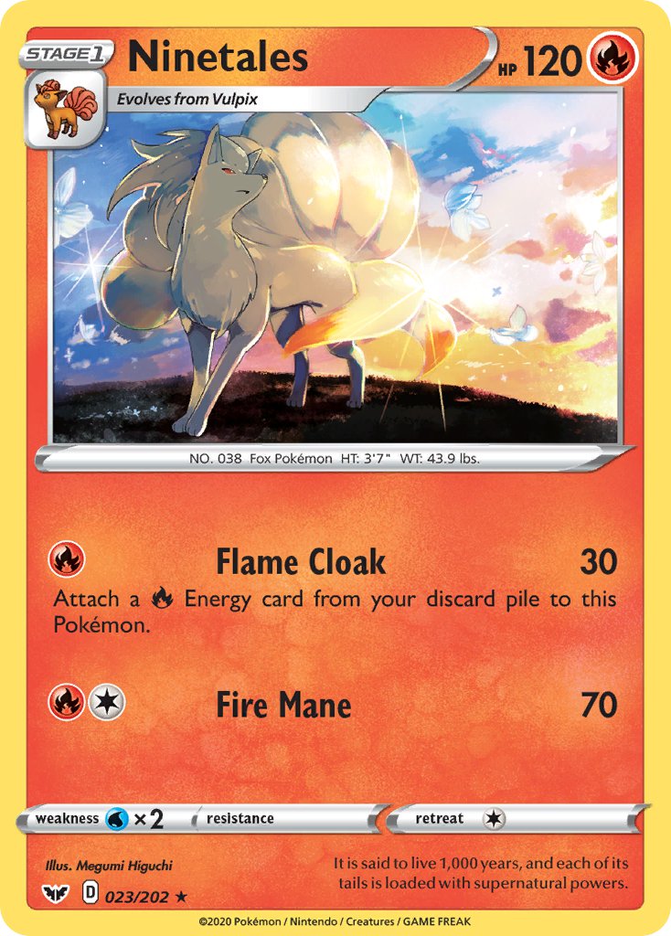 Ninetales⁣ - Sword & Shield⁣ (Rare)⁣ [23]