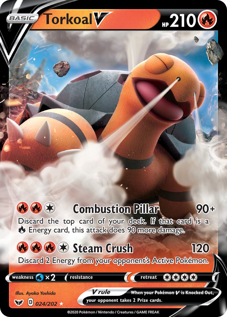Torkoal V⁣ - Sword & Shield⁣ (Ultra Rare)⁣ [24] English / Near Mint / Normal