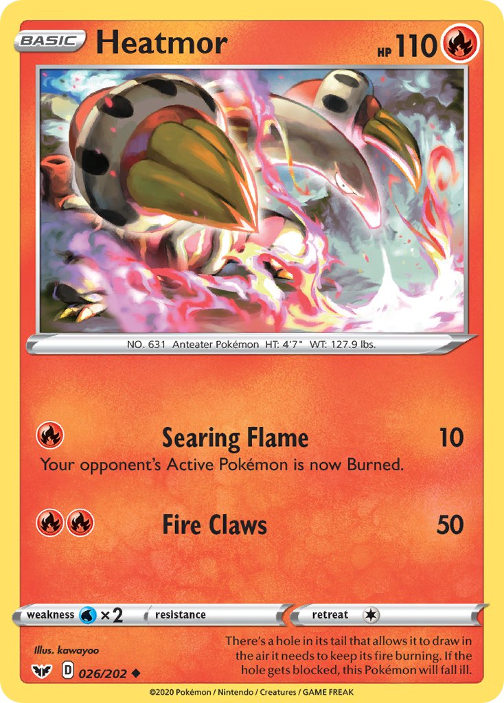 Heatmor⁣ - Sword & Shield⁣ (Uncommon)⁣ [26] English / Near Mint / Normal